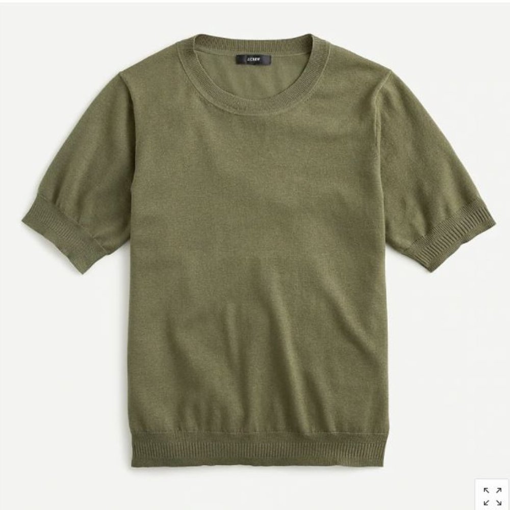 BRAND NEW - J. Crew - Short sleeve silk blend crew
